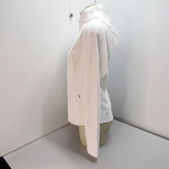 NEW ATHLETA Womens Interval Workout Hooded Jacket White Size L - Picture 3 of 12